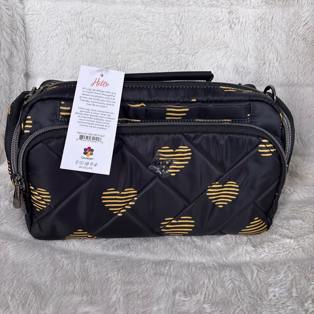 NWT Lug Trolley 2 Crossbody Bag - Hearts Gold